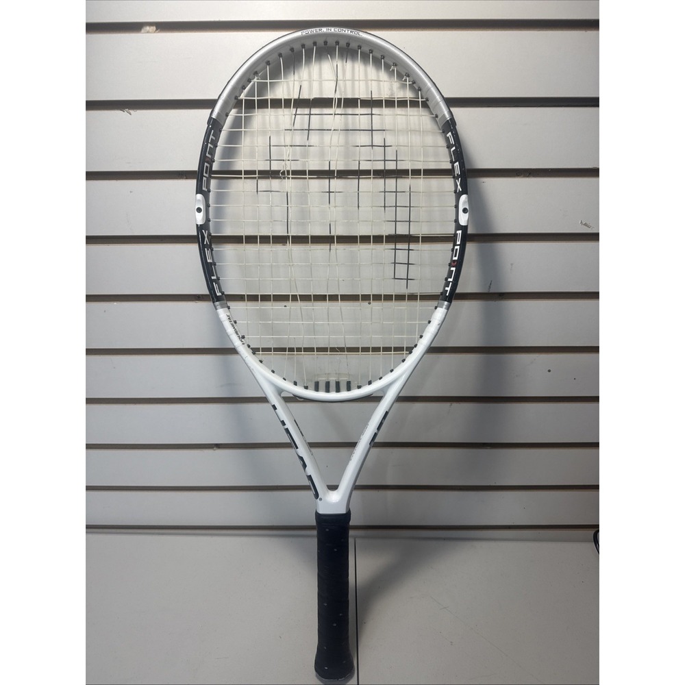 HEAD Flexpoint 10 Tennis Racquet Unisex 4 3/8 White Good 121 sq in Oversize